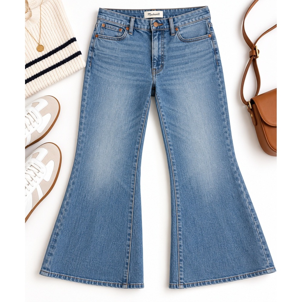 Madewell 11 High-Rise Flare Jeans Blue Denim Size 33 Womens